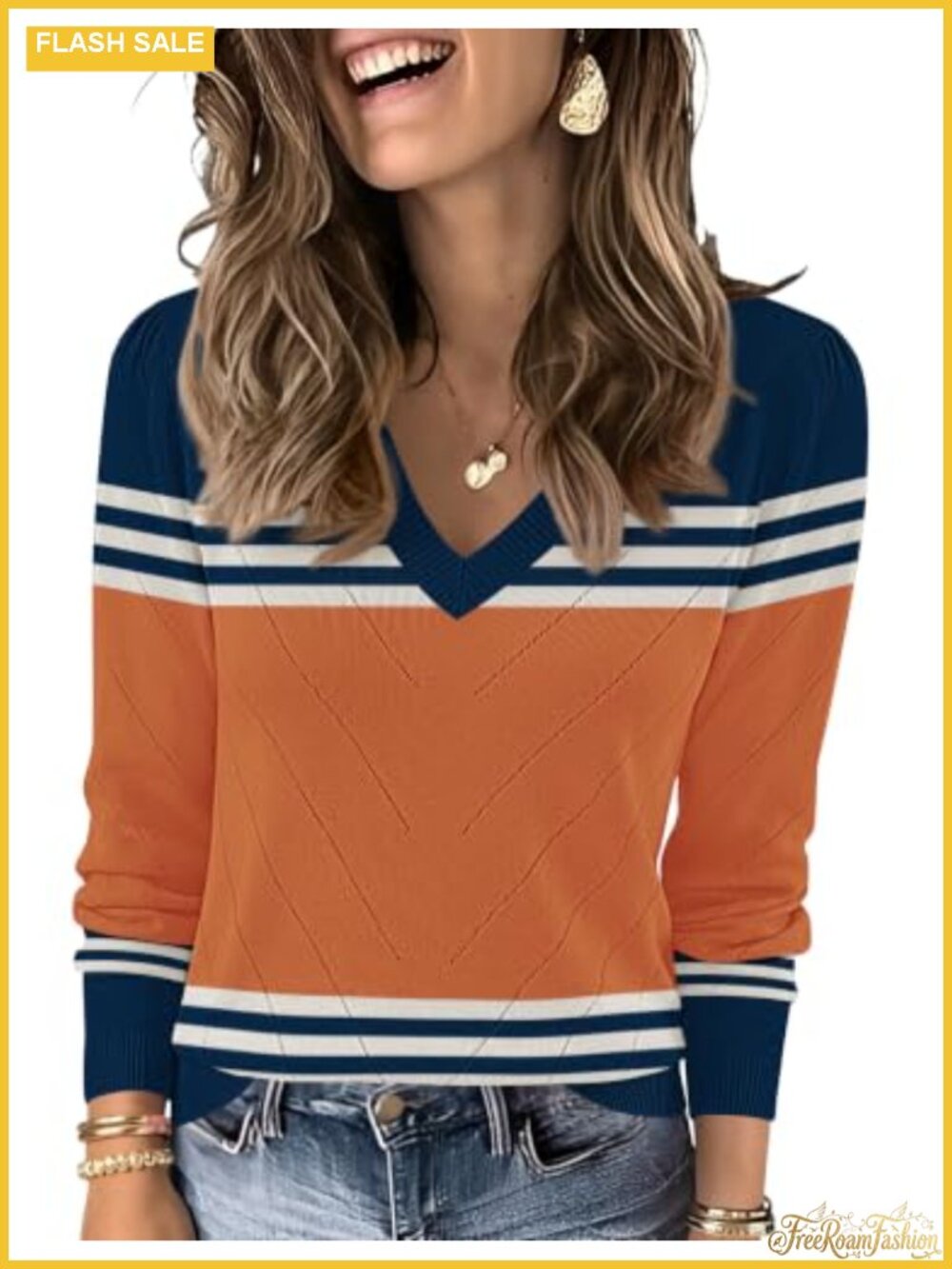 Womens Dressy V Neck Sweater Long Sleeve Lightweight Knit Pullover Business